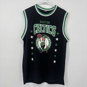 Boston Celtics NBA Sleeveless Jersey #46 Mens Size‎ Large Tank Top Black Green